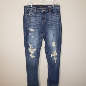Judy Blue Size 15 Distressed Boyfriend Jeans Blue Denim